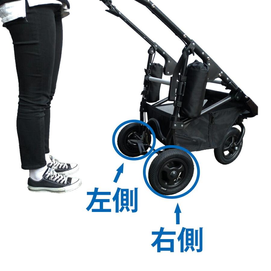 AIRBUGGY（エアバギー） 8インチ後輪タイヤセット ブラック ハンド