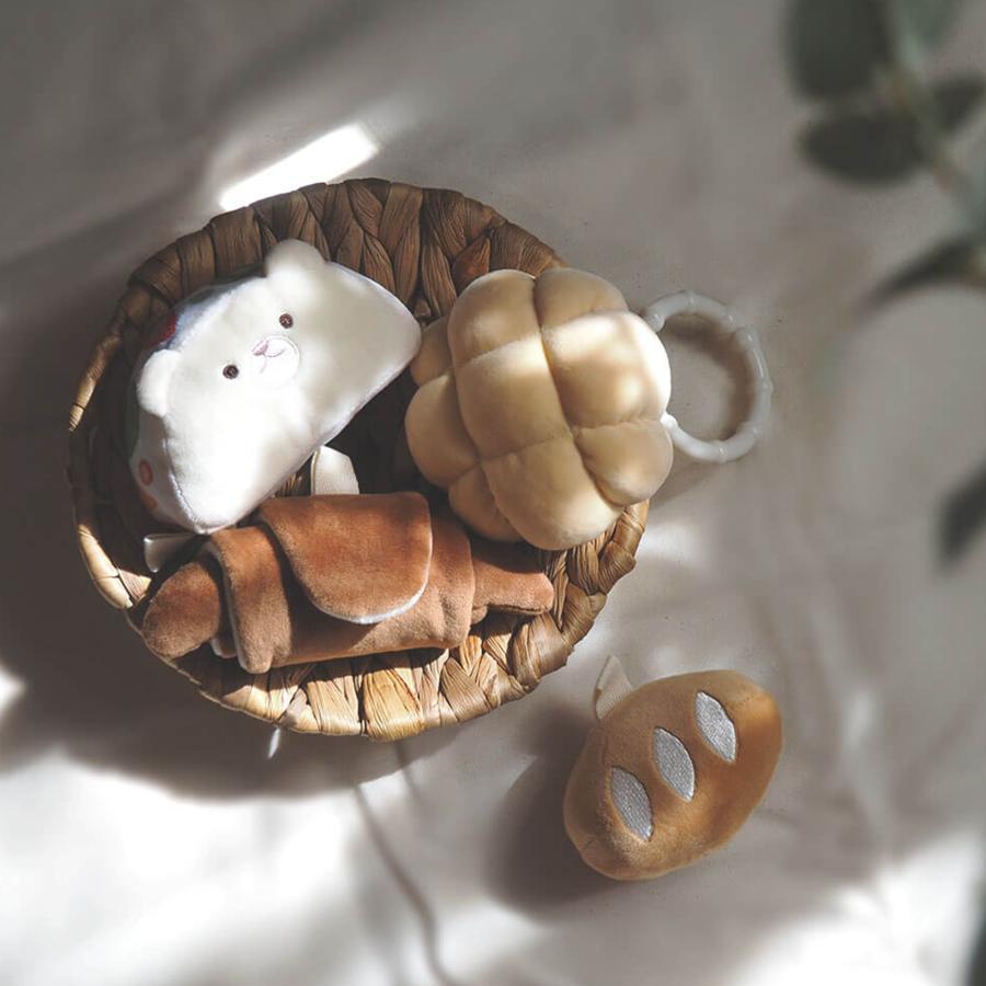 amanoppo もちっとラトル ”こぐまくんの焼き立てパン” 絵本 ギフト