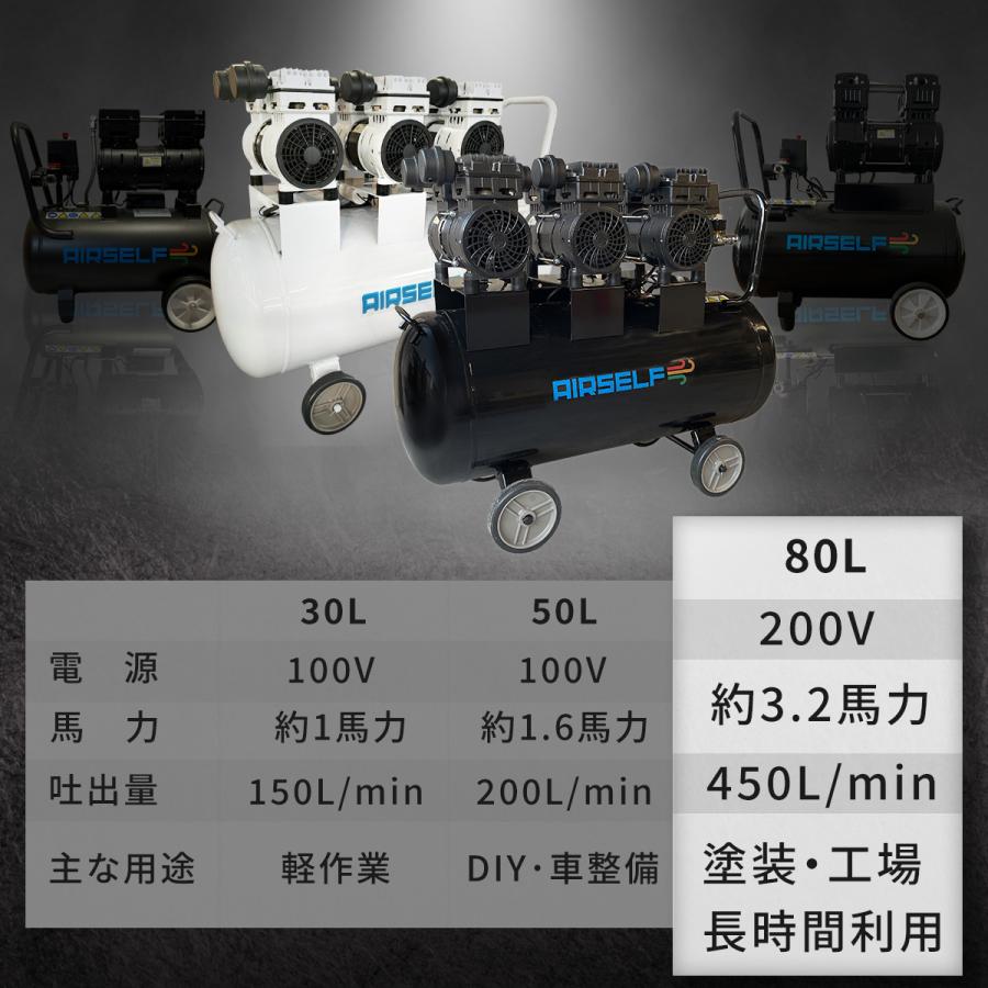 エアコンプレッサー　100V　３馬力　50L　未使用未開封品　発送対応可能 ☆ 売切り 処分品！ 静音 オイルレス エアー コンプレッサー 50L