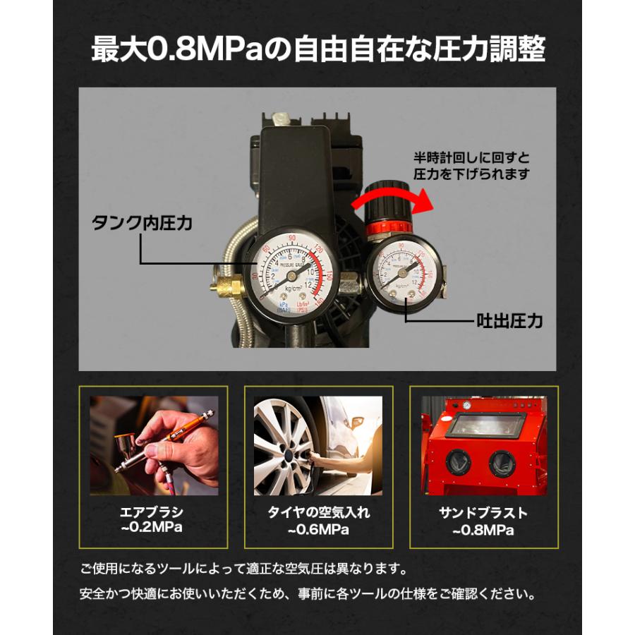 エアーコンプレッサー 静音 オイルレス 100V 30L AIRSELF 持ち運び可能