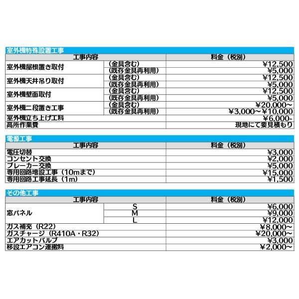 エアコン 工事費込み 最安値 10畳 2.8kw おまかせ 2023年モデル 福岡限定 単相100V 冷暖房｜aircon-eichan｜03