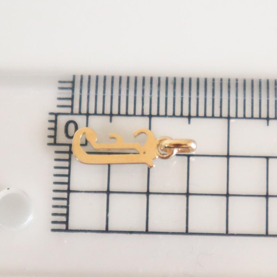 イニシャルペンダントトップ J K18ゴールド アルファベット ネーム