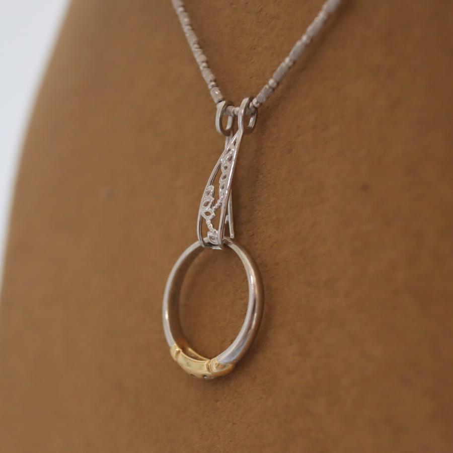 プラチナ　リングホルダー　バチカン　オリジナルデザイン　透かし模様　pt950　結婚指輪　チェーンなし　メンズ　レディース　ユニセックス　ジェンダーレス | 