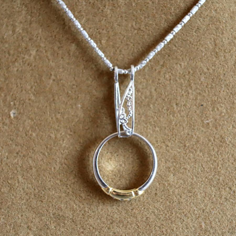 プラチナ　リングホルダー　バチカン　オリジナルデザイン　透かし模様　pt950　結婚指輪　チェーンなし　メンズ　レディース　ユニセックス　ジェンダーレス |  | 03