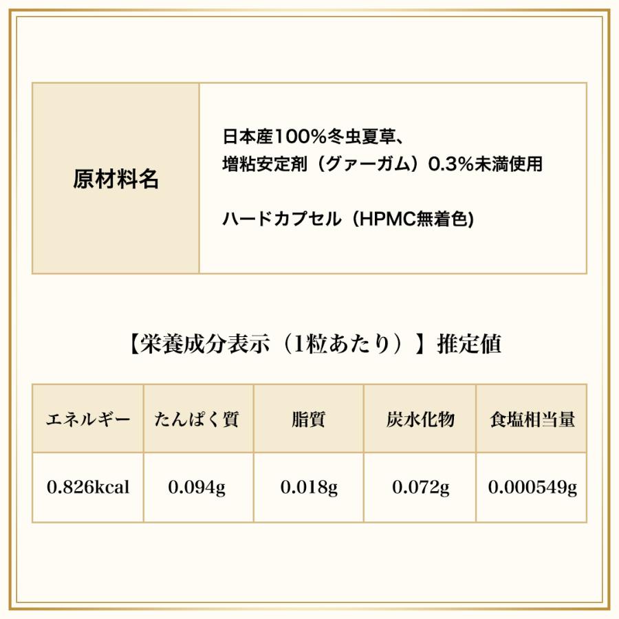 冬虫夏草 サプリメント 日本産 日本産100％ サナギタケ 金の冬虫夏草