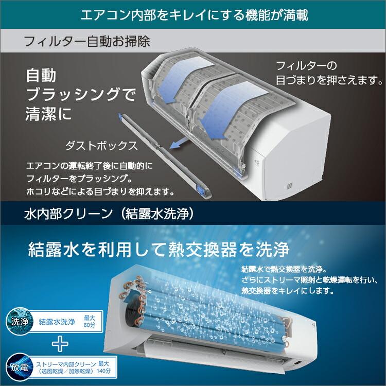 【標準取付工事費込】ダイキン DAIKIN ルームエアコン CXシリーズ S223ATCS-W-SET おもに6畳用 2023年モデル フィルター自動掃除｜airhope｜05