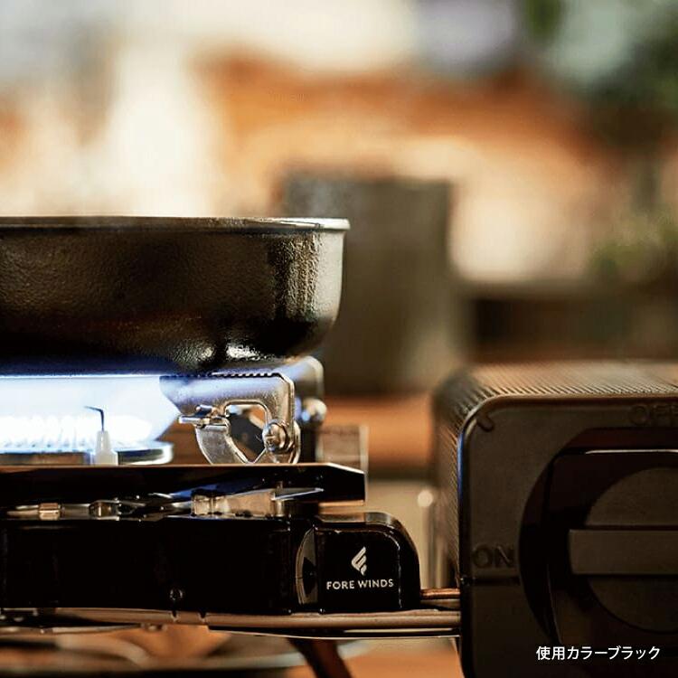 ＼当店限定イワタニ製ガスマッチ全員プレゼント／ FOLDING CAMP STOVE ブラック FW-FS01-BK イワタニ カセットコンロ コンパクト アウトドア フォールディング｜airhope｜09