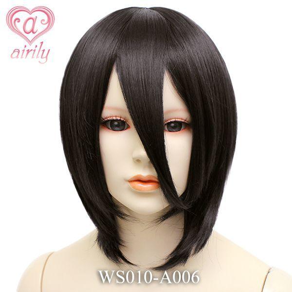 Airily エアリー カスタムショート ブラック コスプレ ウィッグ ショート 耐熱 フリーサイズ 加工 男装 Wilcon Com Pe