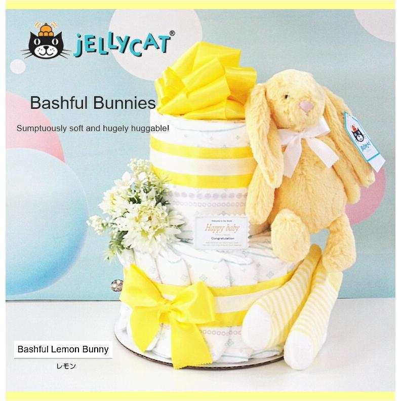 【★出産祝い★jellycatジェリーキャットおむつケーキ　【土曜日】出産祝い 男の子　女の子 ギフト 誕生日  ベビー おすすめ おしゃれ ！パンパース ベビー【…｜airim-baby｜06