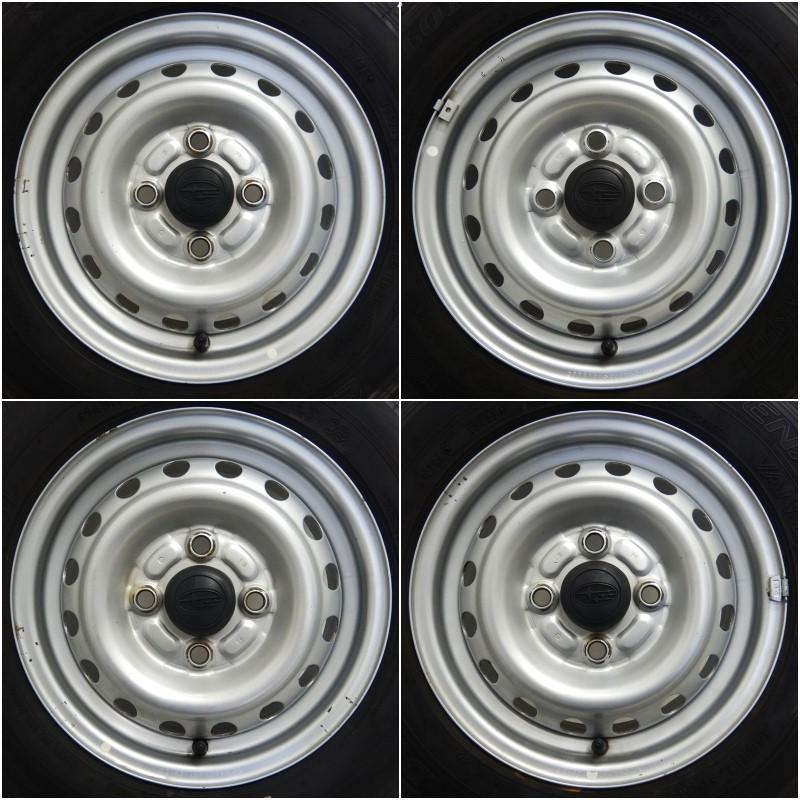 DUNLOP（ダンロップ） 中古 タイヤホイールセット 145r12 6pr SUBARU 4 