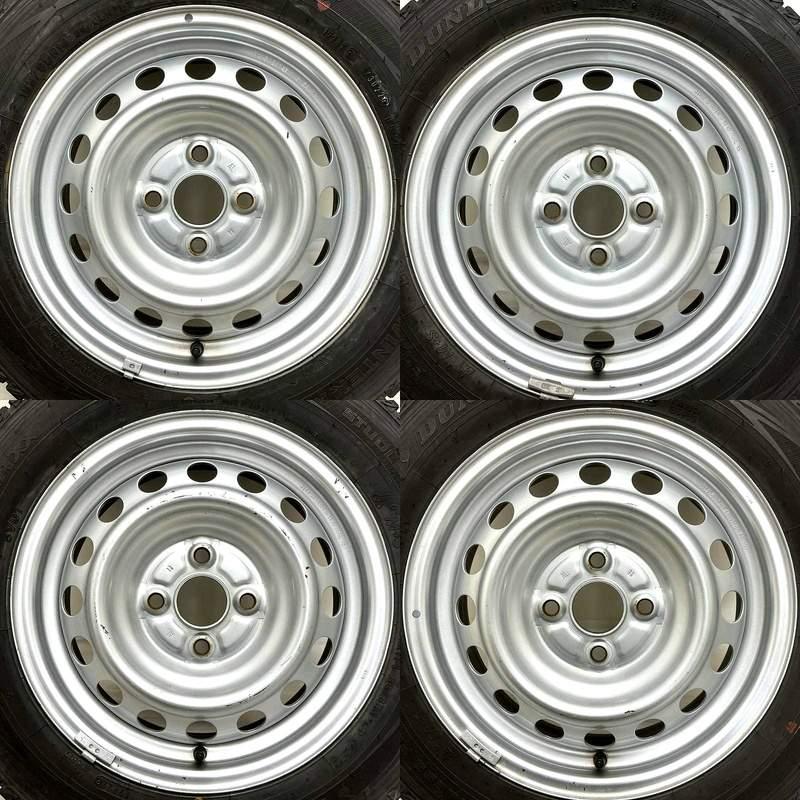 プロボックス等に　155/80-14　中古タイヤ2本セット DUNLOP（ダンロップ） 中古 タイヤホイールセット 155/80r14 88/86n