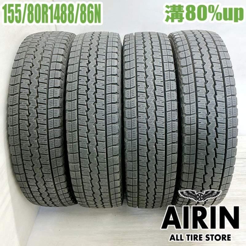 DUNLOP（ダンロップ） 中古タイヤ 155/80r14 88/86N スタッドレス 