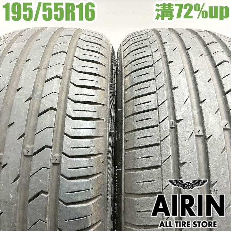 中古タイヤ 195/55r16 タイヤ モモ トップラン M300 AS スポーツ 2本 