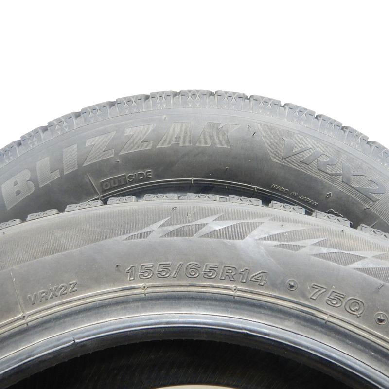 中古タイヤ 155/65r14 スタッドレスタイヤ BRIDGESTONE BLIZZAK VRX2 4本セット エヌボックス デイズ シフォン スペーシア 中古 14インチ｜airin-yshop｜05