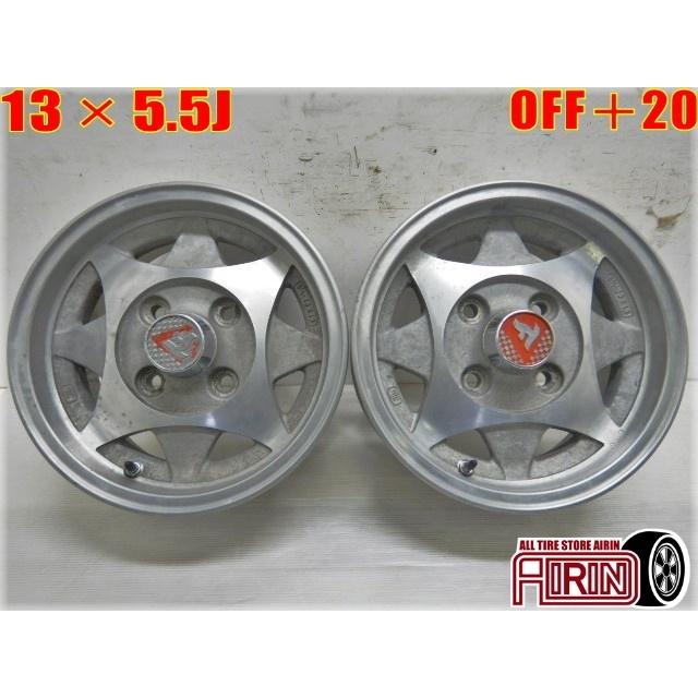 13インチ アルミホイール 旧車 希少 中古 2本セット 不明 などに 
