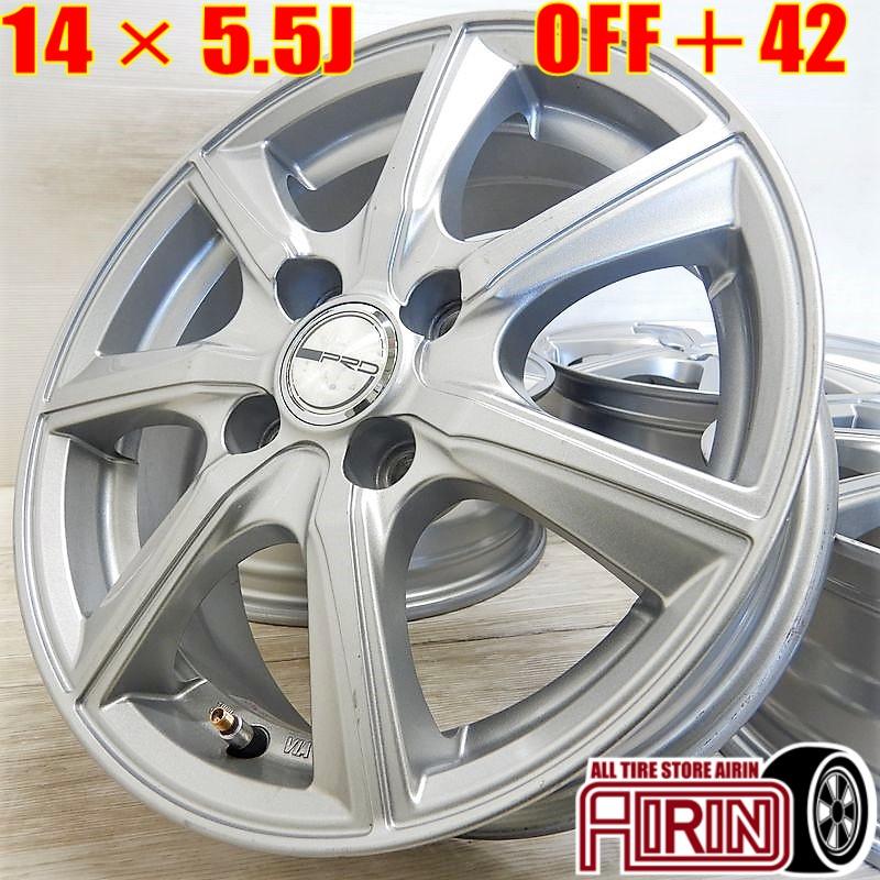 中古 アルミホイール 14インチ ダンロップ製 PRD 4本セット ヴィッツ 