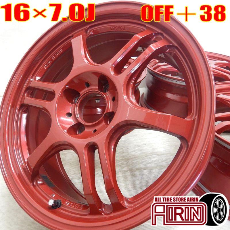 中古 アルミホイール 16インチ POTENZA RW006 レーシングパールレッド