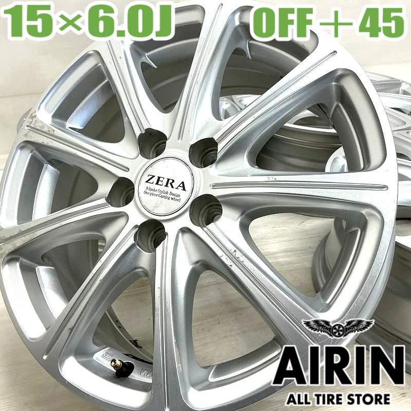 中古 アルミホイール 15インチ ZERA 4本セット シエンタ アリオン 