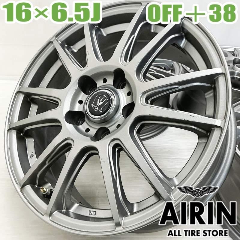 中古 アルミホイール 16インチ INVERNO 4本セット リーフ CX-30 カムリ 