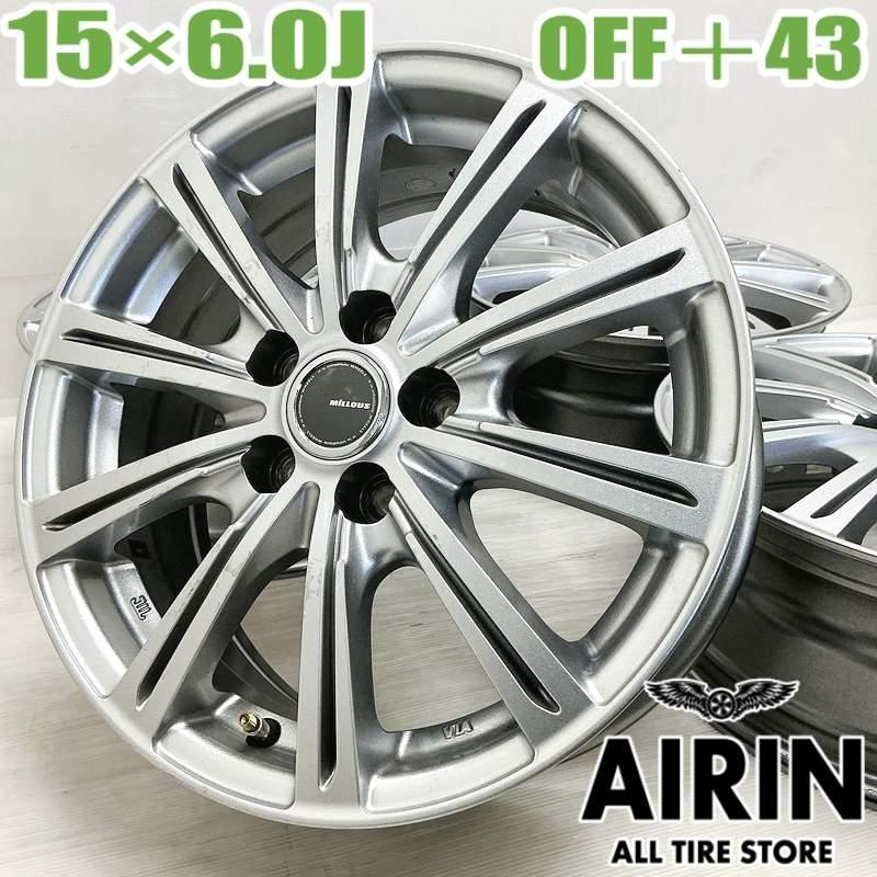 中古 アルミホイール YOKOHAMA製 MILLOUS ミルアス 4本セット アリオン 