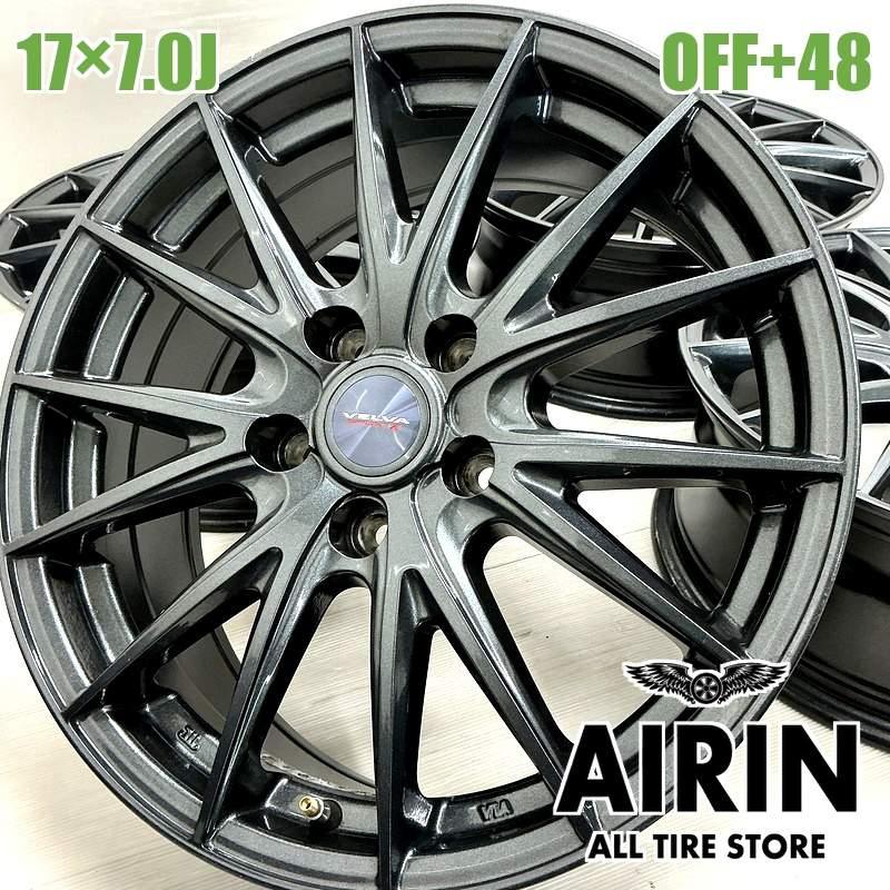 中古 アルミホイール 17インチ VELVA SPORT Z 4本セット インプレッサ