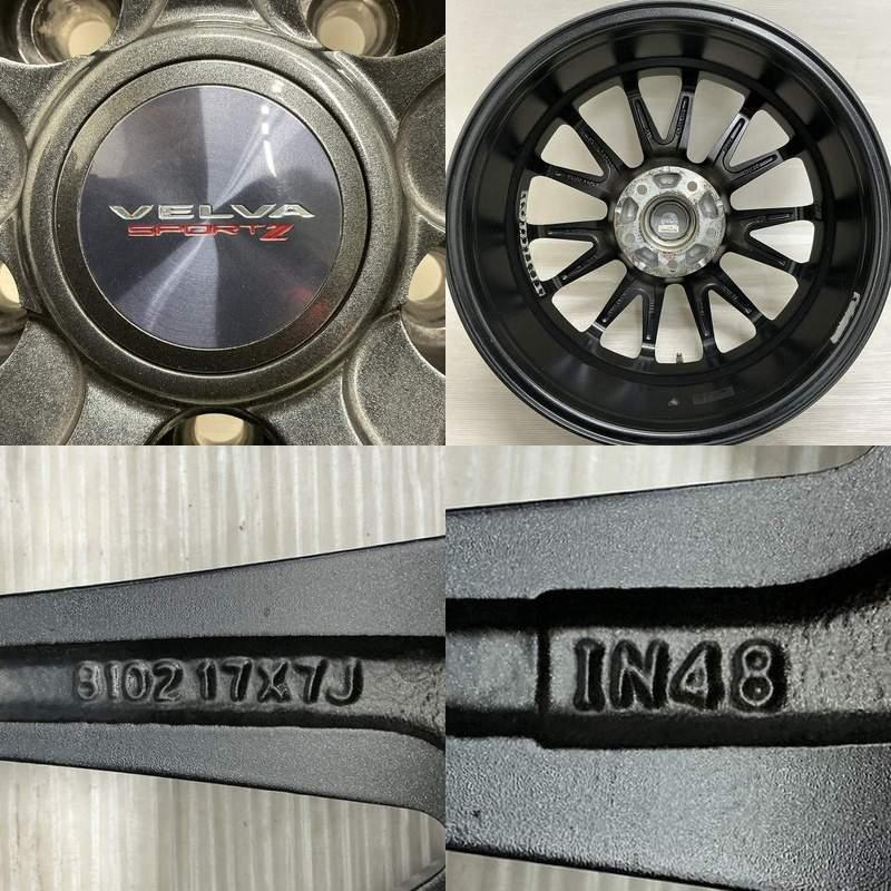 中古 アルミホイール 17インチ VELVA SPORT Z 4本セット インプレッサ
