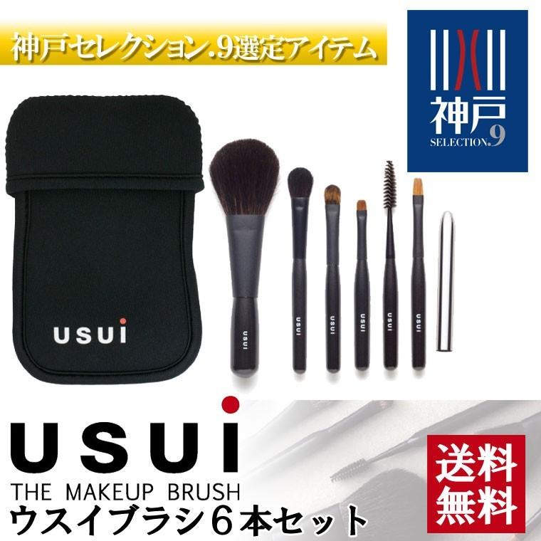 神戸発 プロが愛用 ウスイブラシ Usui 6本セット メイクブラシ ケース付き 宅急便コンパクト送料無料 まとめ買い Www Epsi Rating Com