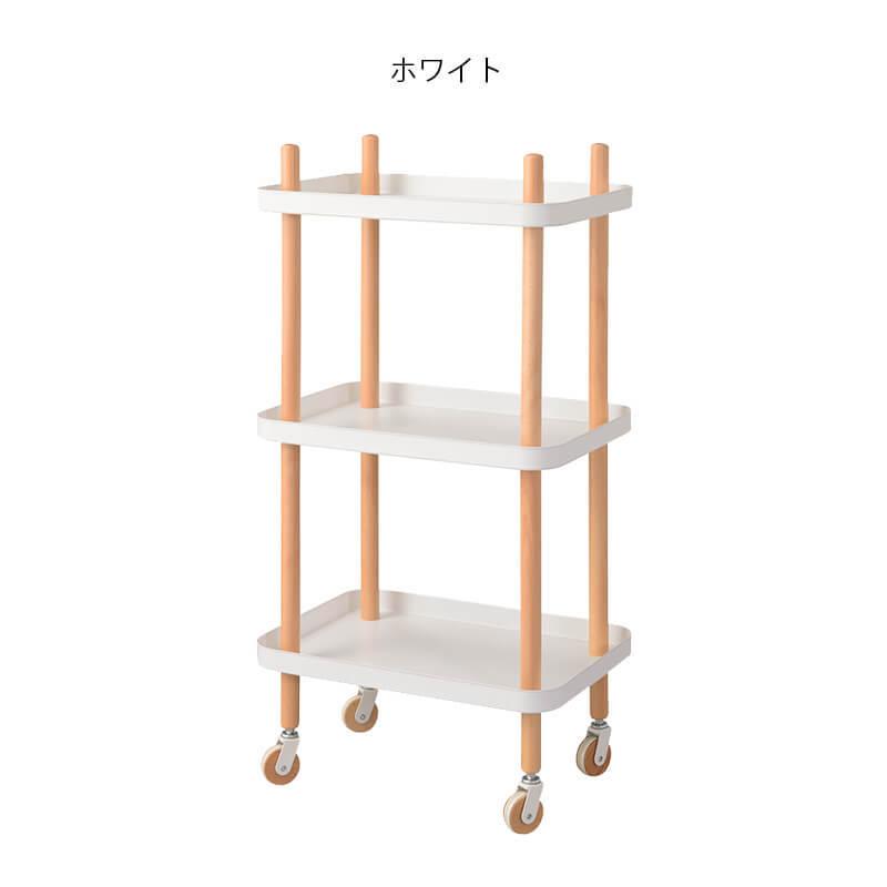 ワゴン3D 家具 収納 ラック キャスター付き インテリア 北欧 レトロカラー 新生活の画像