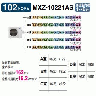 [メーカー直送]三菱電機■MXZ-10221AS■[システムマルチ5室用室外機]室内機合計16.2kW迄《別途室内機を選出下さい》[メーカー在庫品薄]｜airmatsu｜03