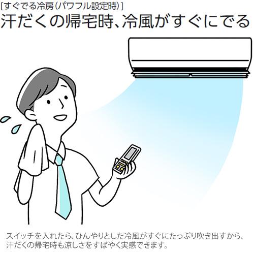 CS-251DFL-W 主に8畳用 内部クリーンでエアコン内部のカビを抑制して、いつも清潔。冷房の快適性が向上した、シンプルモデル。