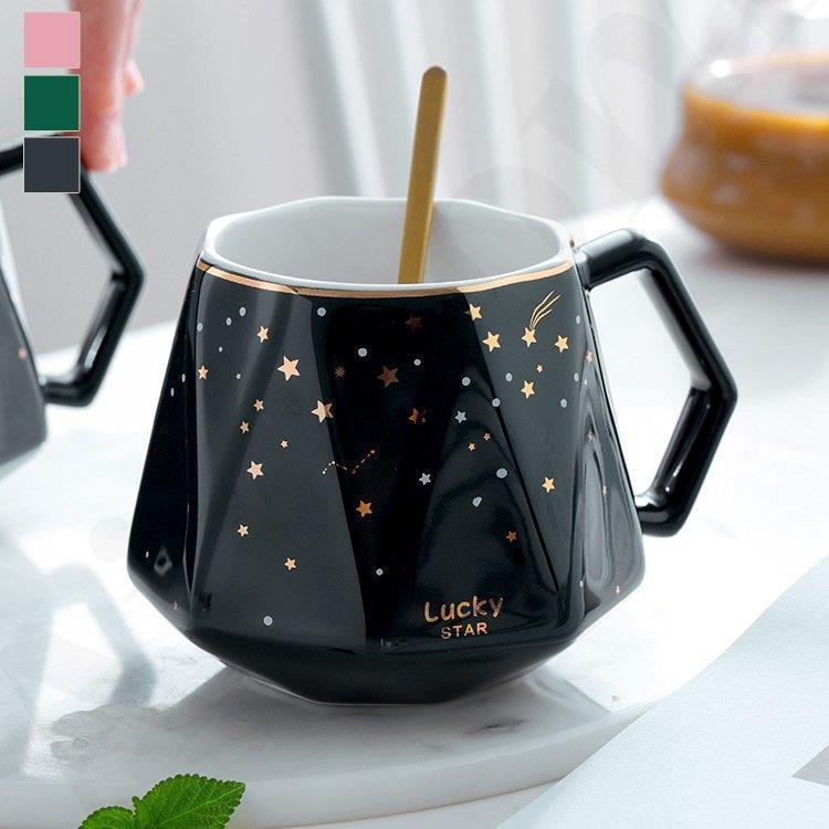 キッチン用品 食器 お茶用品 マグカップ ティーカップ コーヒーカップ 星 夜空 星座 カッティングデザイン ネイビー ピンク シンプル Airoom 在庫処分大特価