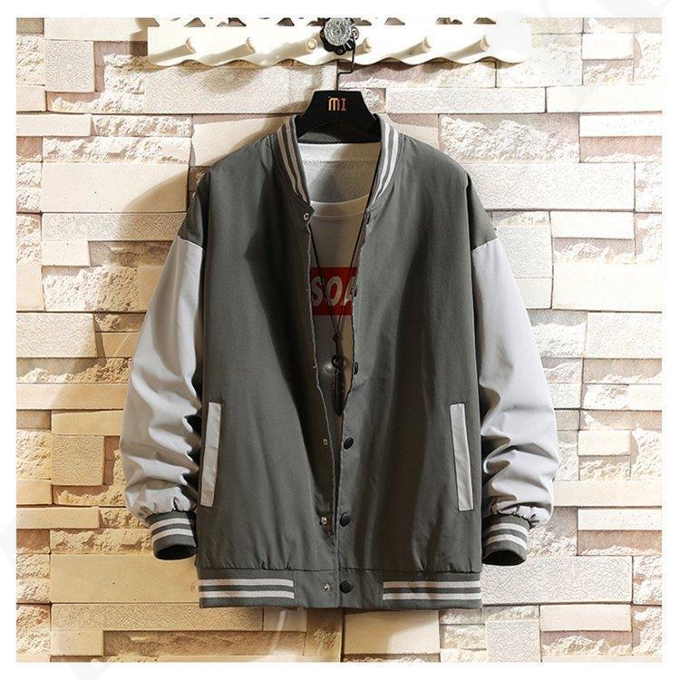 スタジャン メンズ 春物 ジャケット スタジアムジャンパー 薄手 春アウター 配色切り替え お兄系 英字 カジュアル Airoom 21msy Airoom 通販 Yahoo ショッピング