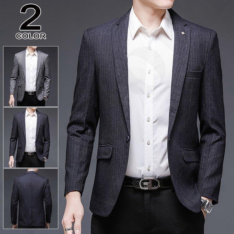 テーラードジャケット メンズ ビジネス ジャケット チェック柄 アウター 紳士服 フォーマル 春秋冬 Airoom テーラード ブレザー サイズ 3xl