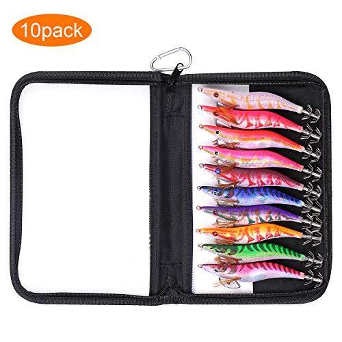 Colorgo エギ イカ釣りセット エギング ルアー セット 夜光浮きスッテ 爆釣り イカ釣り用 イカタコ専用 エギケース付 2 5号 3号 激安ブランド