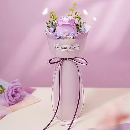 【6,000円以上で送料無料対象商品】ROBOTIME　FLORAL ART　Purple Rose【AF021】ROKR（組立キット）（英語版製品） |  | 01
