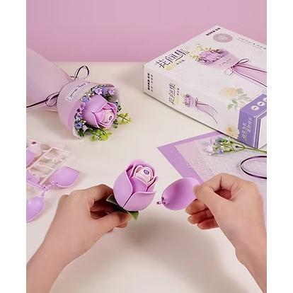 【6,000円以上で送料無料対象商品】ROBOTIME　FLORAL ART　Purple Rose【AF021】ROKR（組立キット）（英語版製品） |  | 03