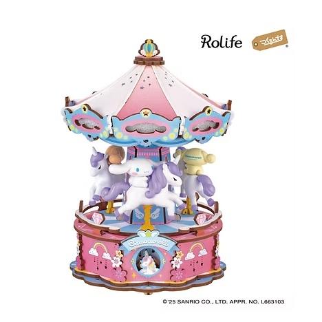 ROBOTIME（つくるんです）シナモロールのメリーゴーランド【AME02