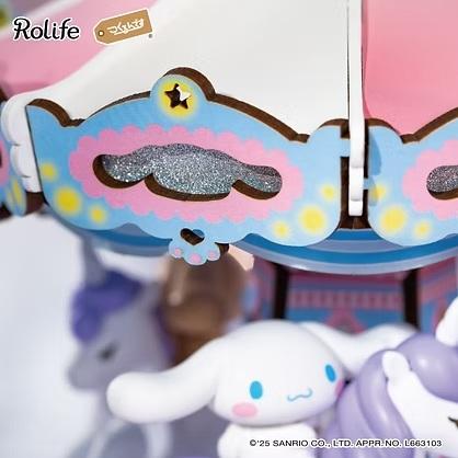 ROBOTIME（つくるんです）シナモロールのメリーゴーランド【AME02