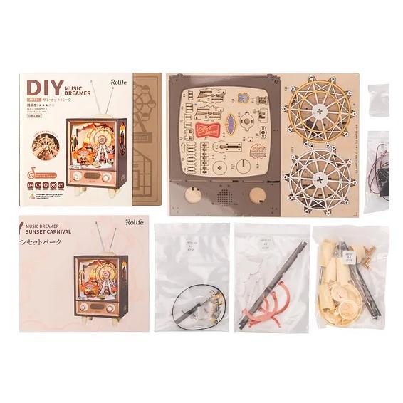 ROBOTIME サンセットパーク【AMT01】Rolife 3Dウッドパズル