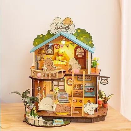 ROBOTIME Puppy's Cozy Villa【DG169】Rolife DIYミニチュアハウス