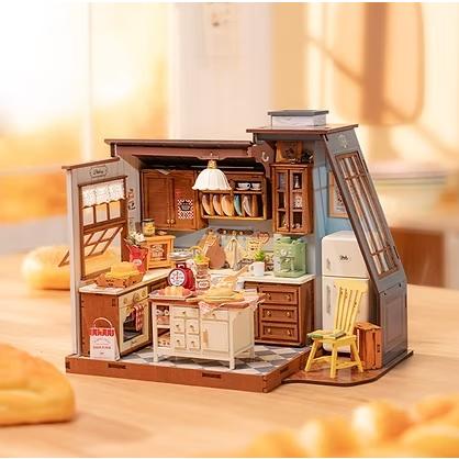 ROBOTIME Baking Kitchen【DG172】Rolife DIYミニチュアハウス（組立