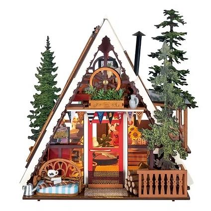 ROBOTIME A-Frame Cabin【DG181】Rolife DIYミニチュアハウス（組立