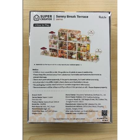 【6,000円以上で送料無料対象商品】ROBOTIME　Sunny Break Terrace【DWP08】Rolife　スーパークリエイターシリーズ（組立キット）（英語版製品） |  | 03