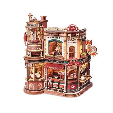 ROBOTIME　マジック遊園地　Dream Coffee Factory【EAB02】ROKR　ウッドパズル（組立キット）（英語版製品）（Yahoo!・エアプロ）