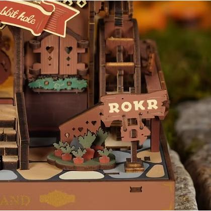 ROBOTIME Cuckoo Clock Art in Time's Tick.【LC901C】ROKR ウッド