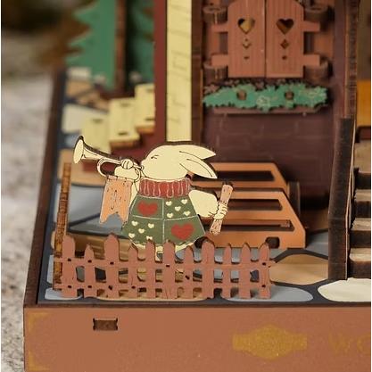 ROBOTIME Cuckoo Clock Art in Time's Tick.【LC901C】ROKR ウッド