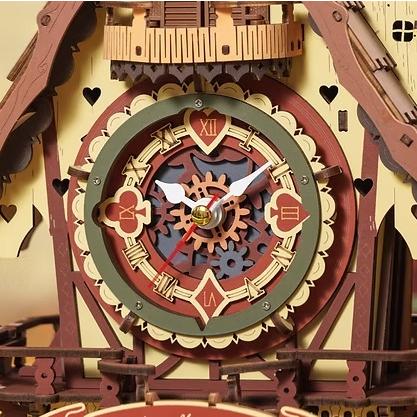 ROBOTIME Cuckoo Clock Art in Time's Tick.【LC901C】ROKR ウッド