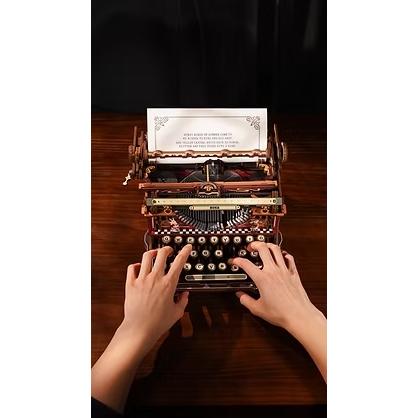 ROBOTIME メカニカルギア Mechanical Typewriter【LK703C】ROKR ウッド