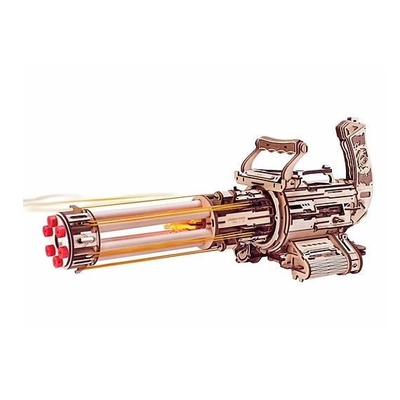 ROBOTIME　ジャスティスガード　Rotating-Barrel Machine Gun【LQA01】ROKR　ウッドパズル（組立キット）（英語版製品） | 