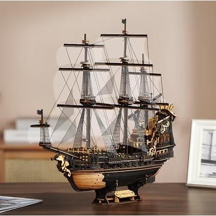 ROBOTIME The Seahorse Barque【MCB02】ROKR ウッドパズル（組立キット